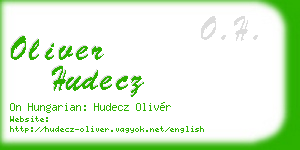 oliver hudecz business card