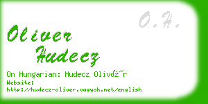 oliver hudecz business card